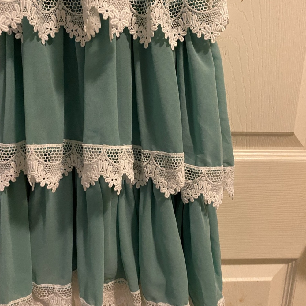 Beautiful Long Vintage Type Girls Dress Oopsie Daisy Size 4T - Picture 2 of 7